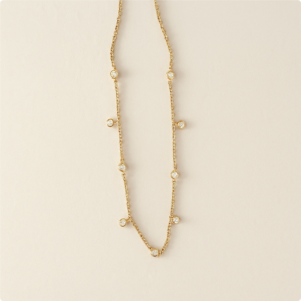 Delicate Diamond Necklace-Pendants-Anushka Jain Jewellery