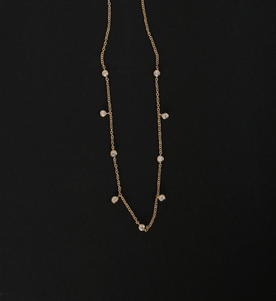 Delicate Diamond Necklace-Pendants-Anushka Jain Jewellery
