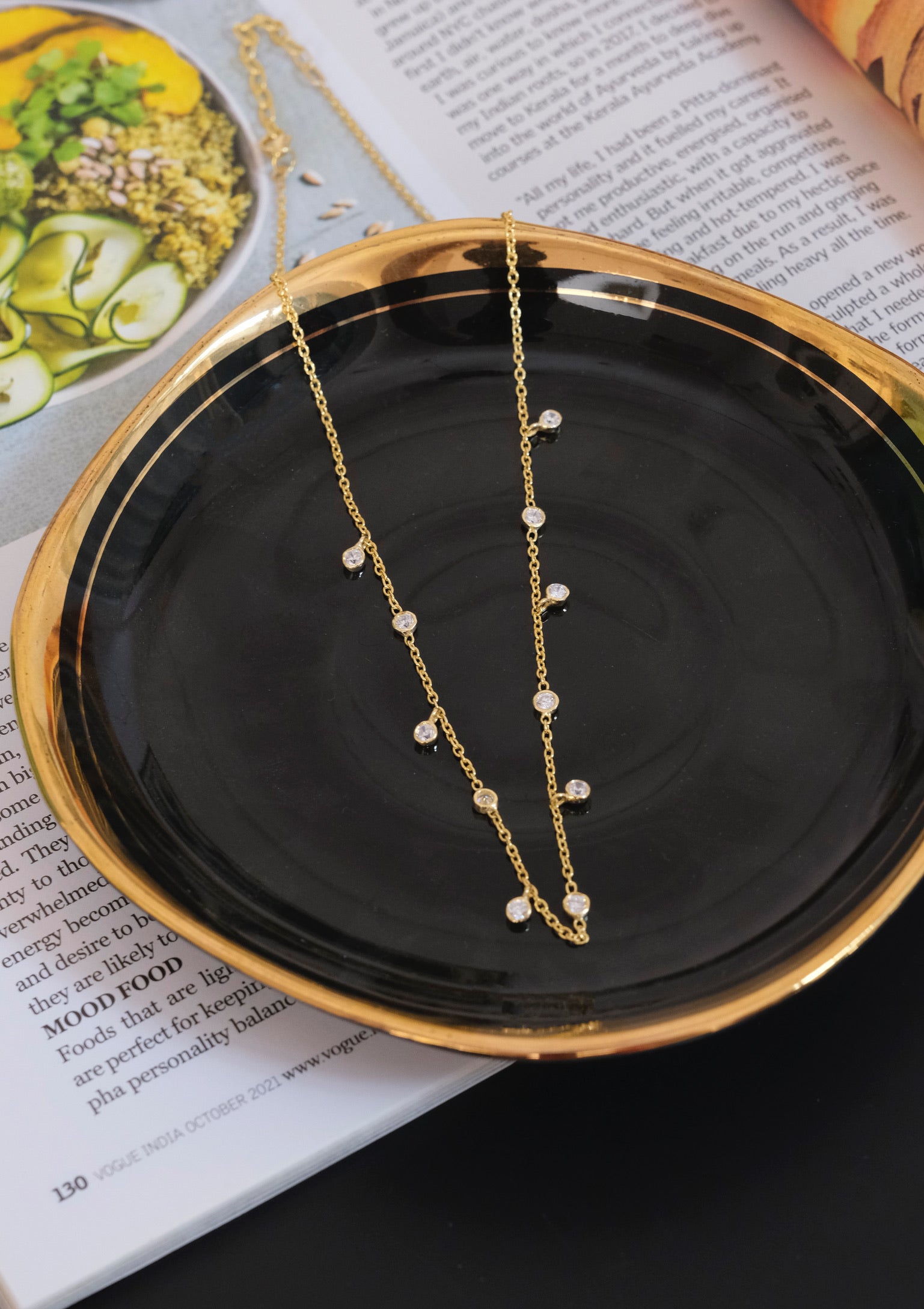 Delicate Diamond Necklace-Pendants-Anushka Jain Jewellery