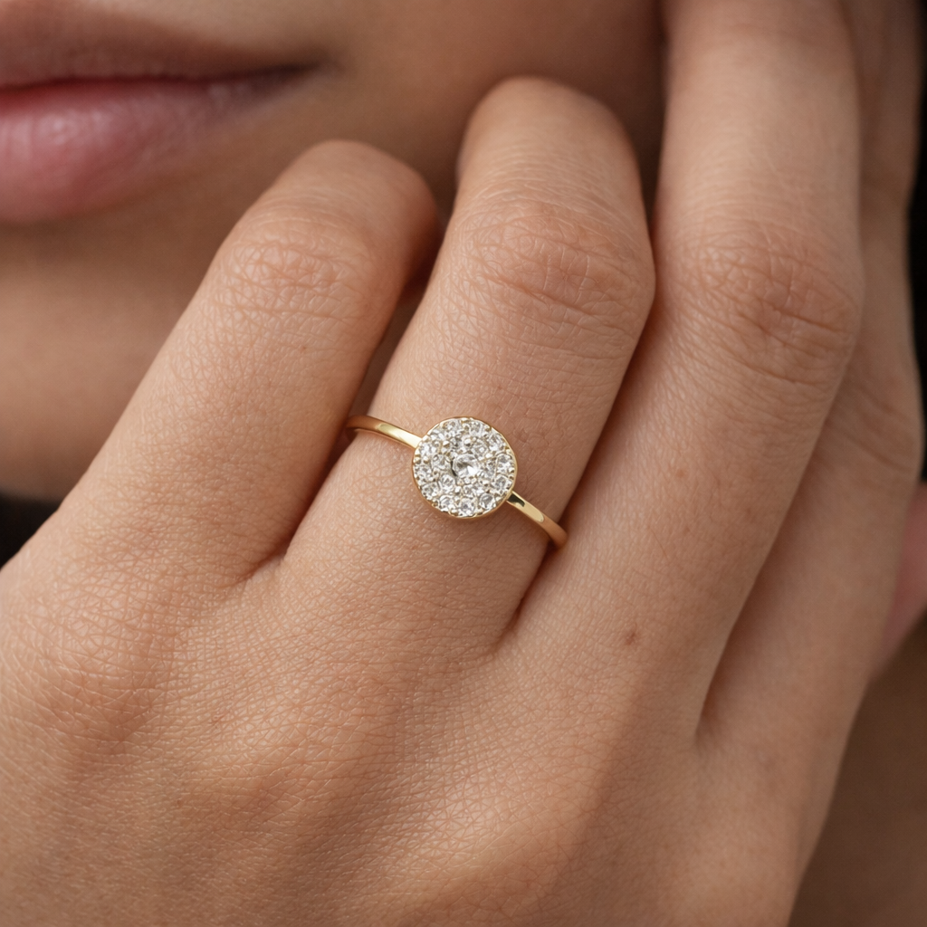 Diamond Circle Ring-Rings-Anushka Jain Jewellery