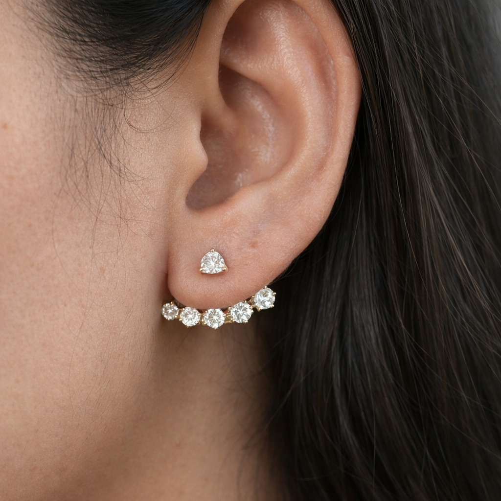 Diamond Ear Jacket-Anushka Jain Jewellery