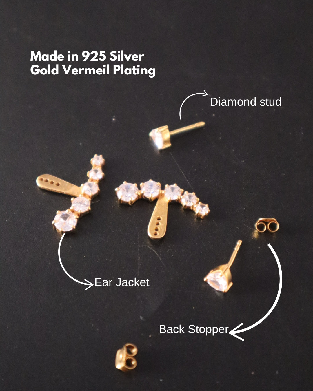 Diamond Ear Jacket-Anushka Jain Jewellery