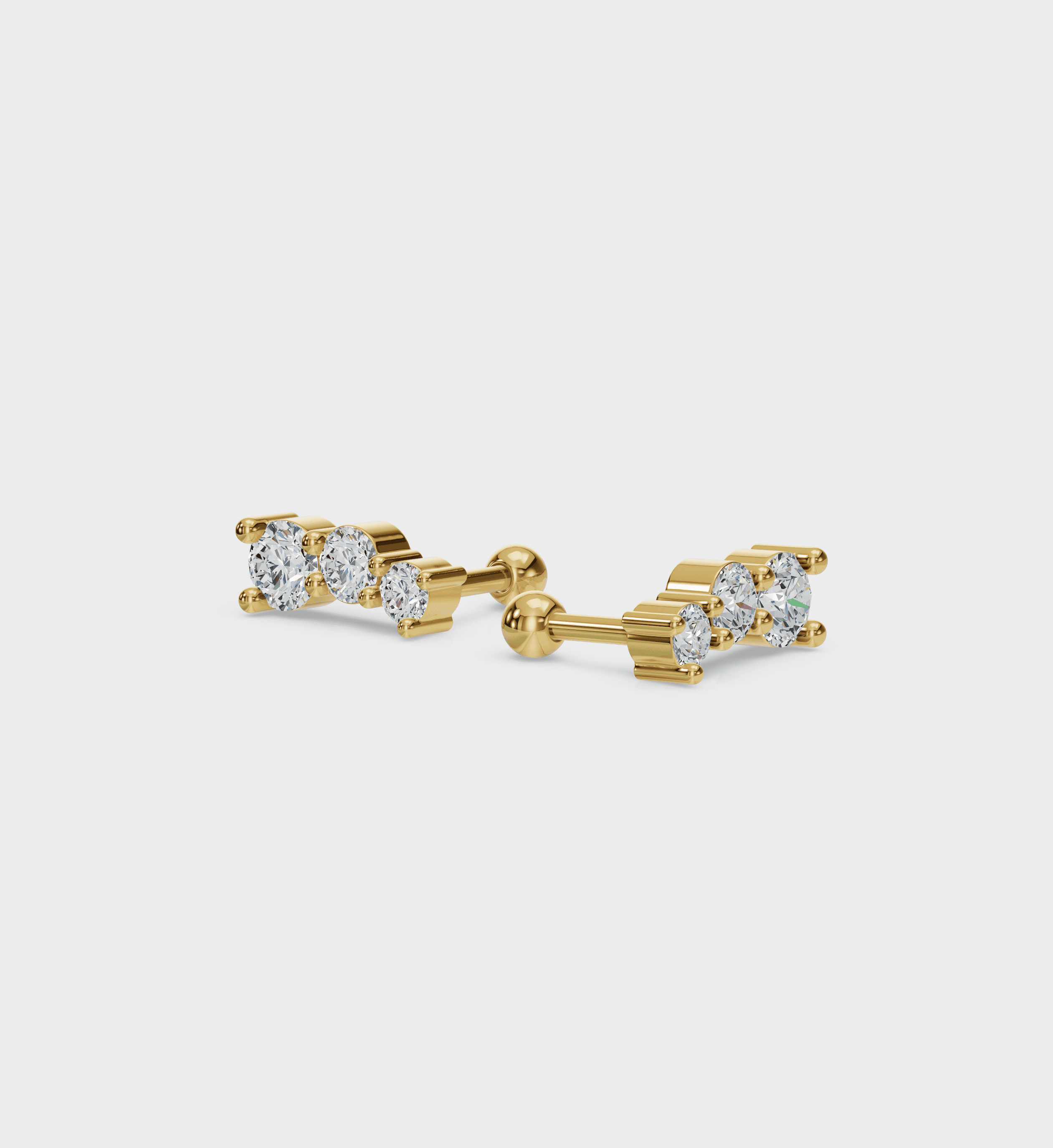 Diamond Line Studs-Studs-Anushka Jain Jewellery