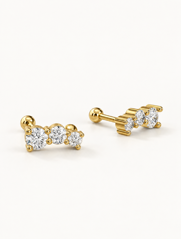 Diamond Line Studs