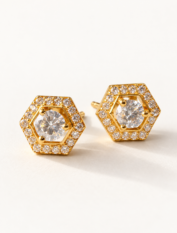 Diamond Octa Studs
