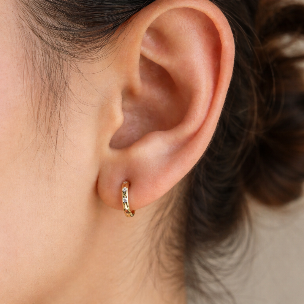 Diamond Pave Huggie-Anushka Jain Jewellery