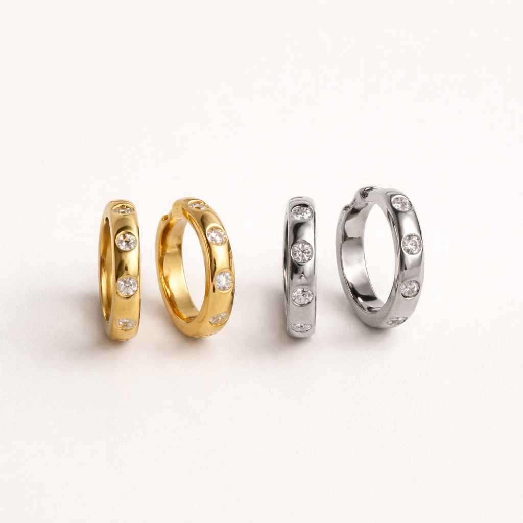 Diamond Pave Huggie-Anushka Jain Jewellery