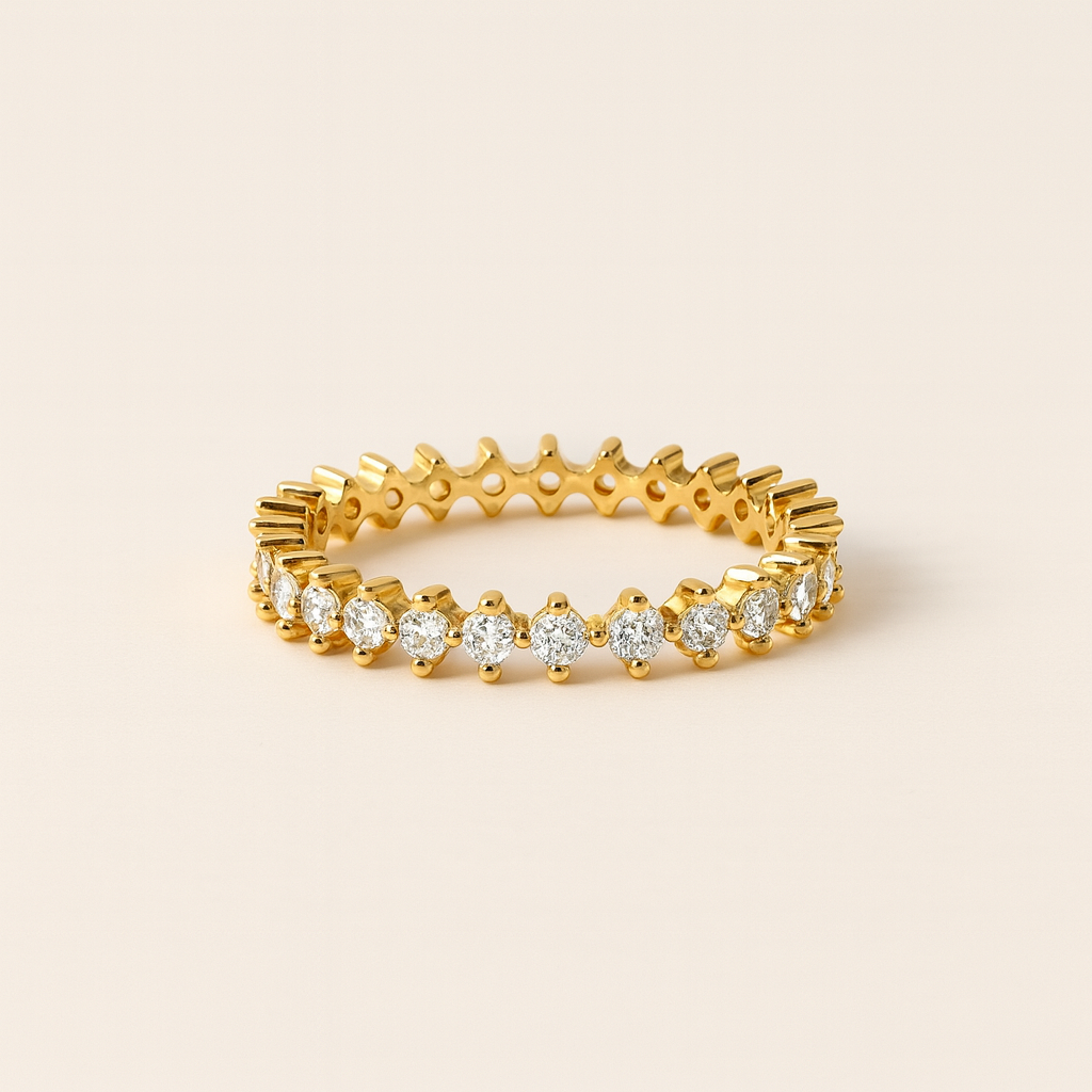 Diamond Prong Eternity Ring-Anushka Jain Jewellery