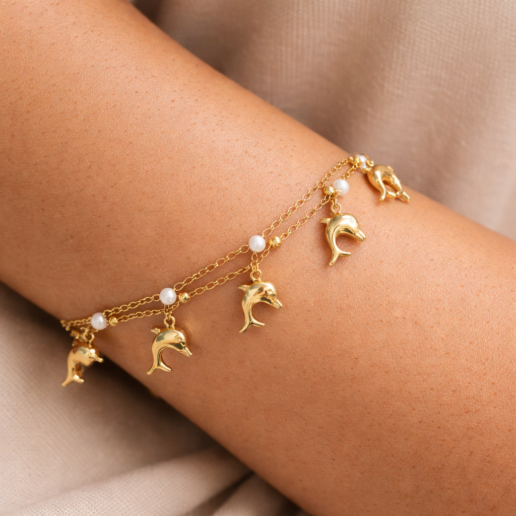 Dolphin Charm Bracelet-Anushka Jain Jewellery