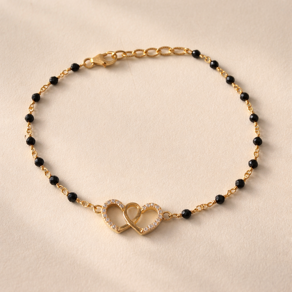 Double Heart Hand Mangalsutra-Anushka Jain Jewellery