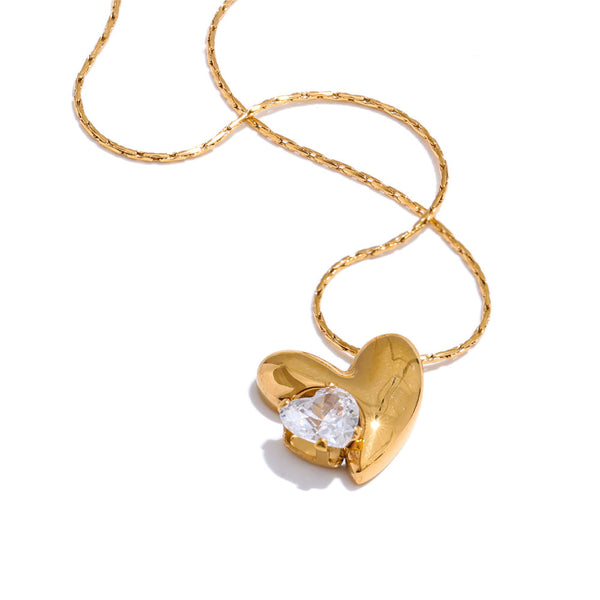 Double Heart Necklace-Anushka Jain Jewellery