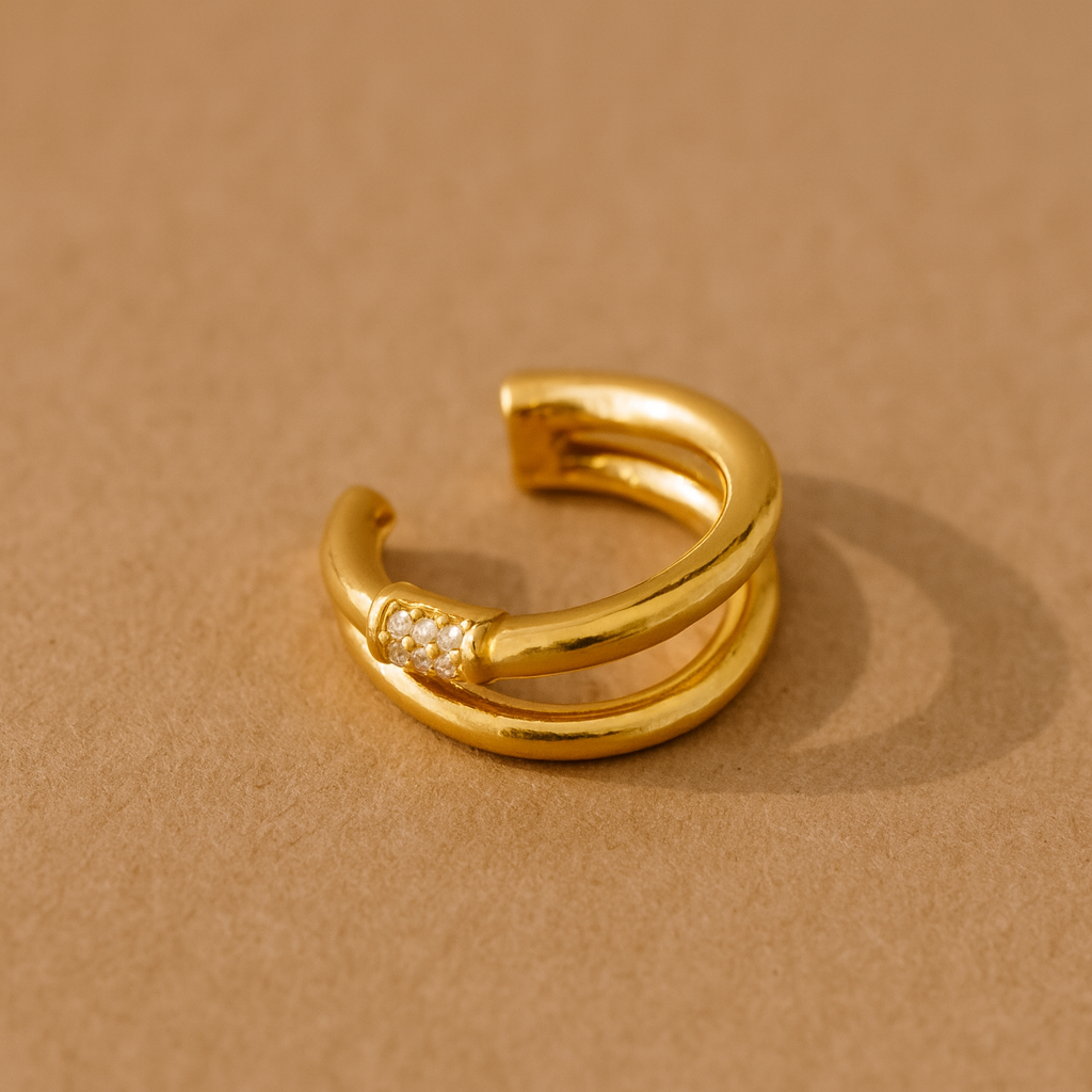 Double Row Ear Cuff-Ear Cuffs-Anushka Jain Jewellery