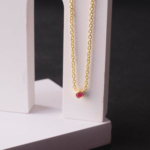 Ruby Solitaire Necklace