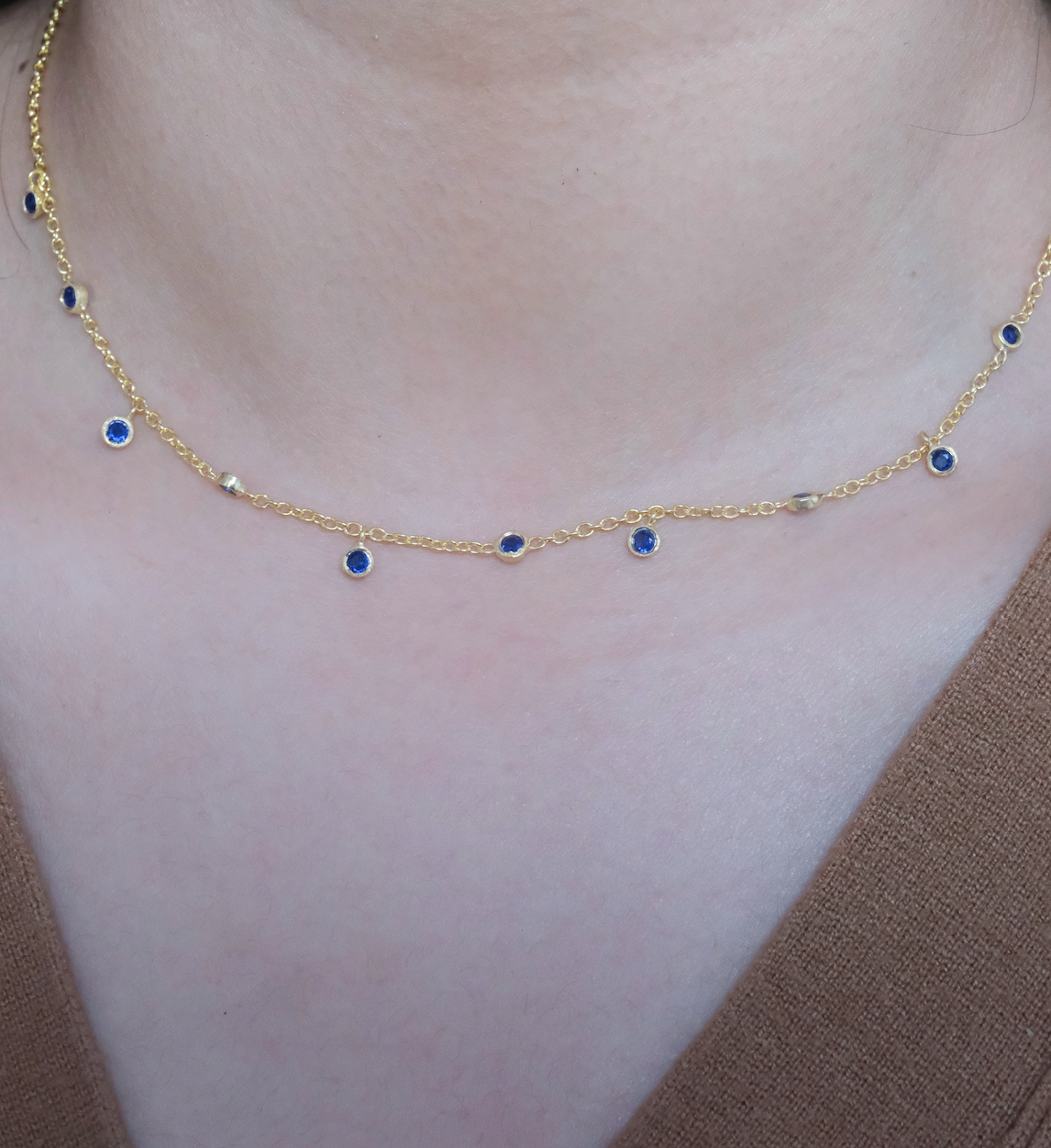 Sapphire Drop Necklace