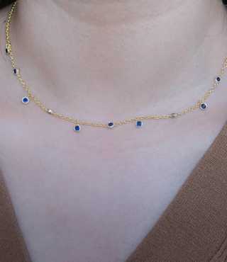 Sapphire Drop Necklace