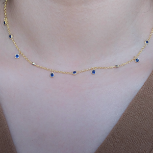 Sapphire Drop Necklace