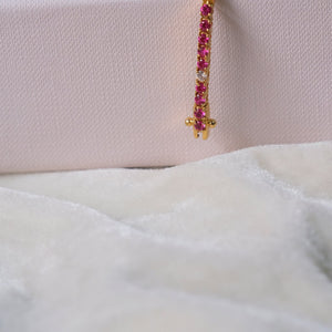 Ruby Diamond Tennis Bracelet