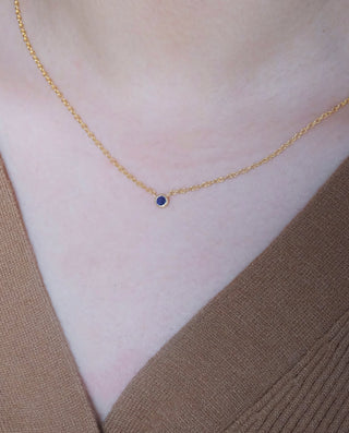 Sapphire Solitaire Necklace