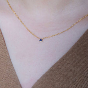 Sapphire Solitaire Necklace