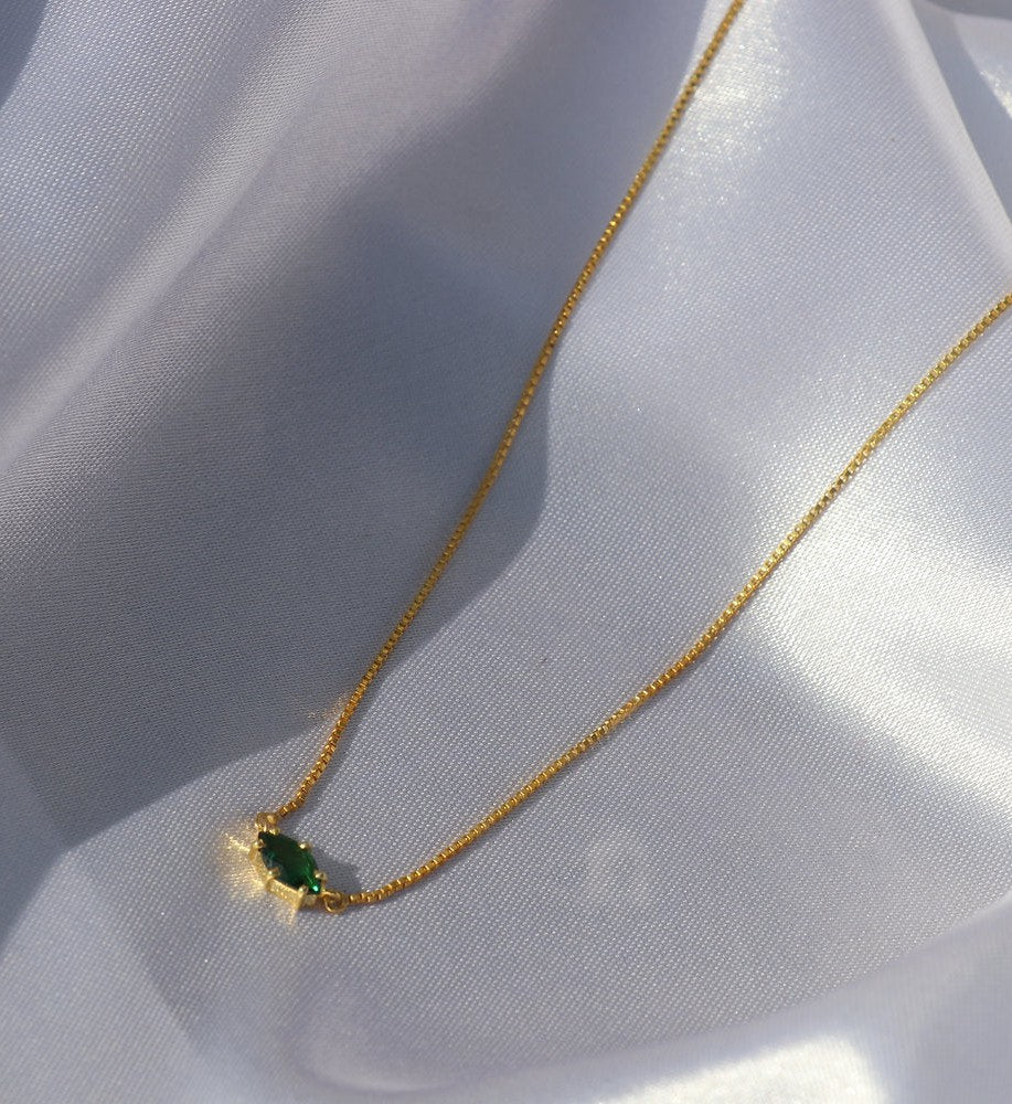 Marquise Emerald Necklace