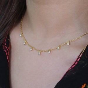 Diamond Droplet Necklace