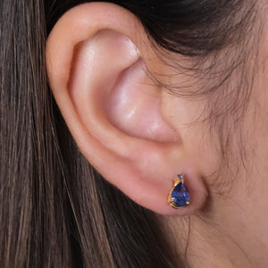 Sapphire Drop Studs