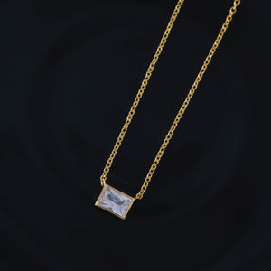 Rectangular Diamond Necklace