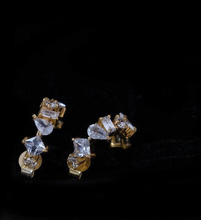 Multi Shape CZ Hoops Earring