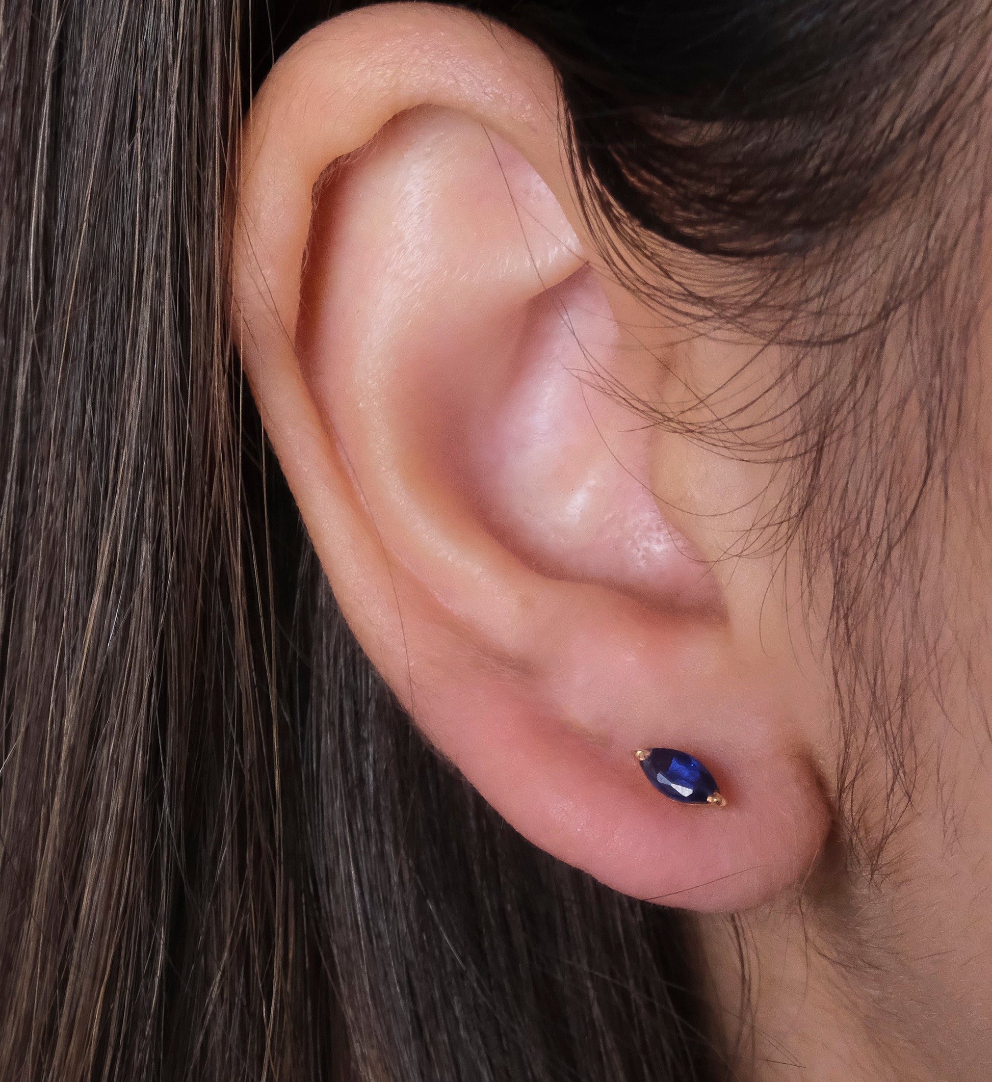 Sapphire Marquise Studs