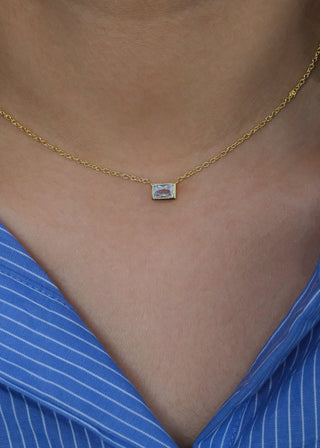 Rectangular Diamond Necklace