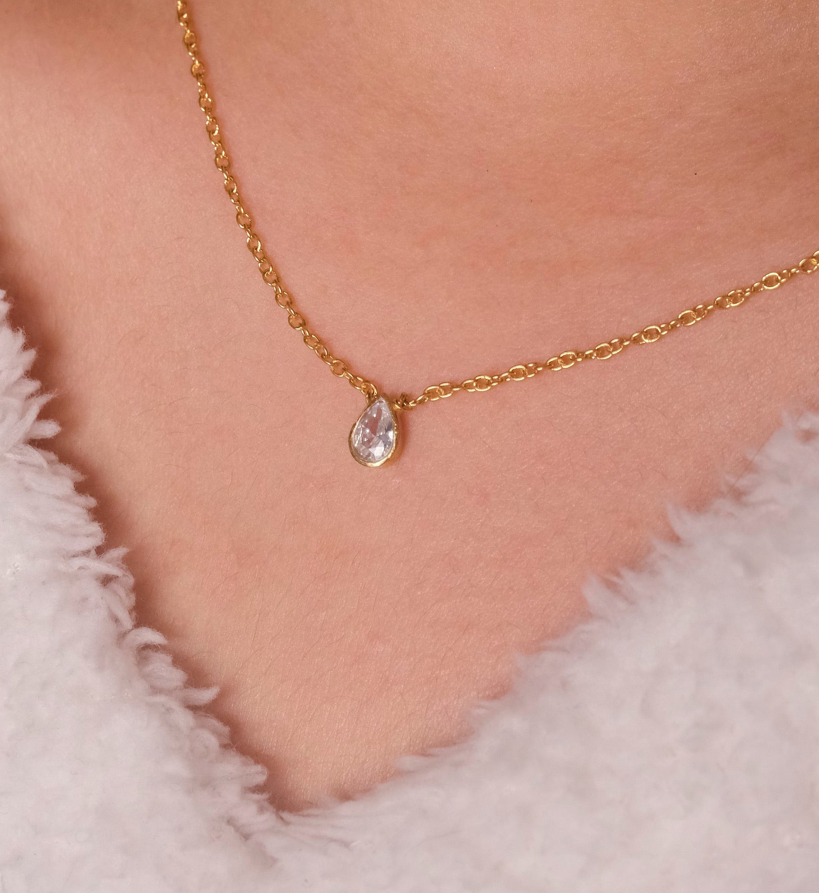 Pear Diamond Necklace