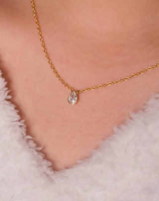 Pear Diamond Necklace