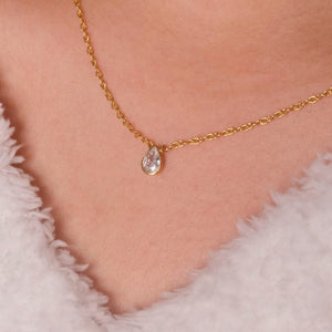 Pear Diamond Necklace