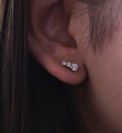 Diamond Line Studs