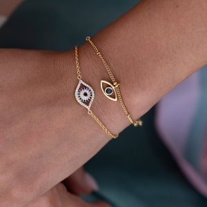 Drop Evil Eye Bracelet