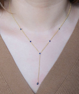 Sapphire Lariat Necklace