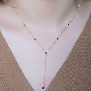 Sapphire Lariat Necklace