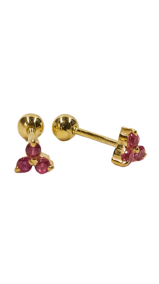 Ruby Trio Studs