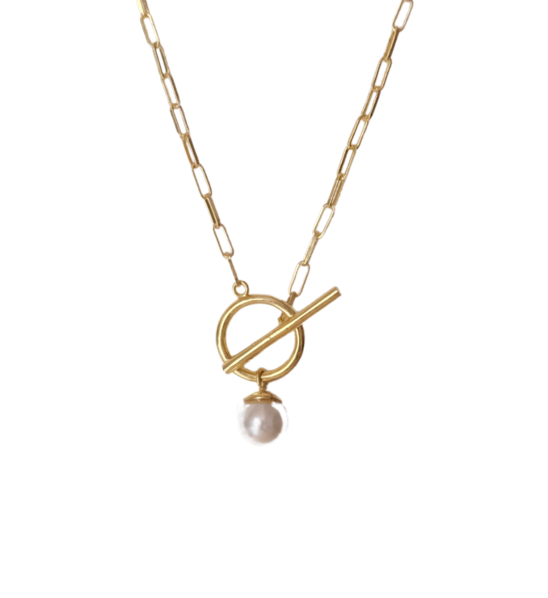 Open Lock Pearl Necklace