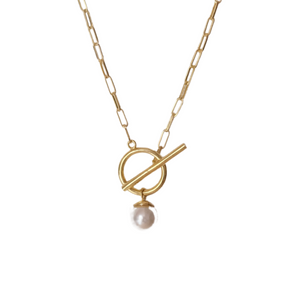 Open Lock Pearl Necklace