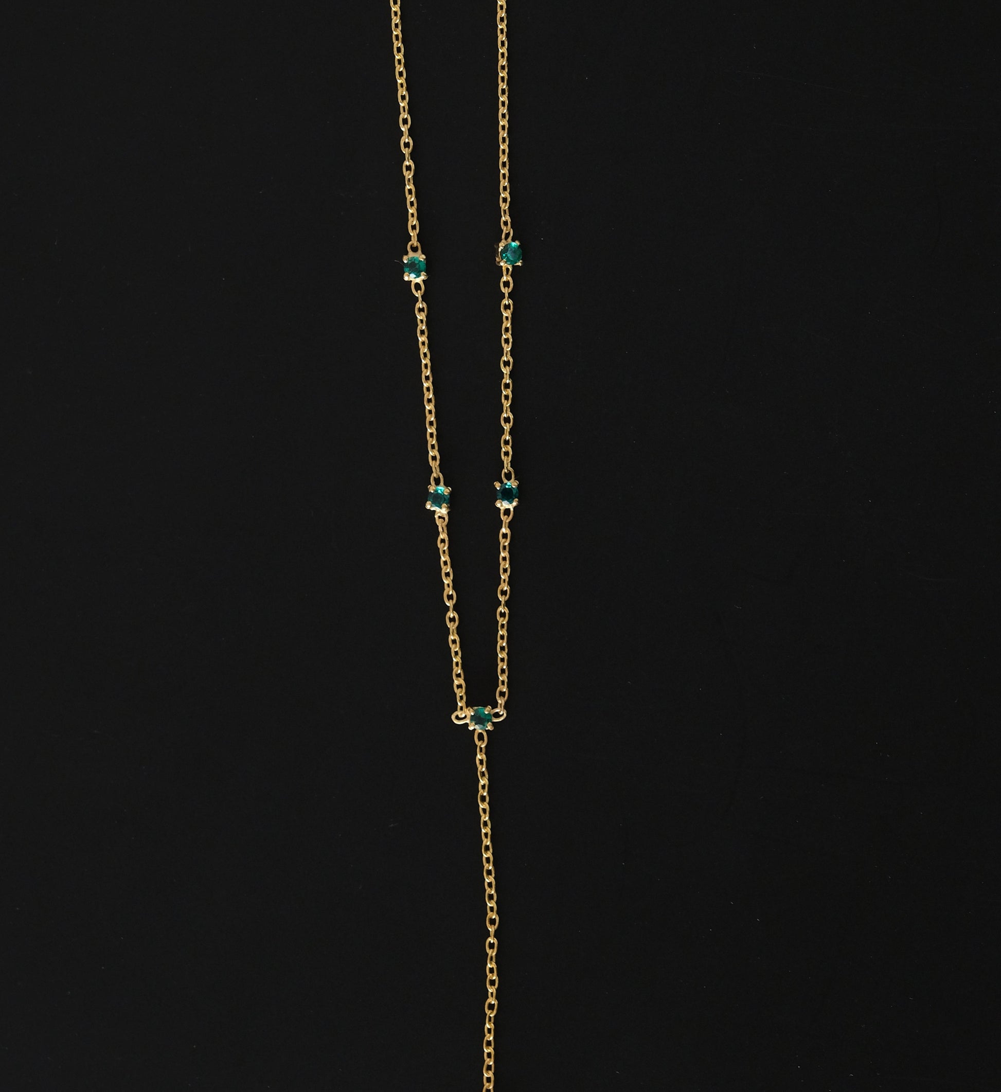 Emerald Lariat Necklace