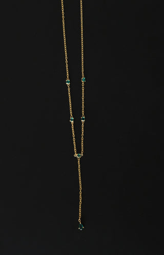 Emerald Lariat Necklace