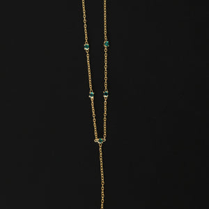 Emerald Lariat Necklace