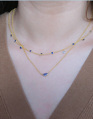 Sapphire Drop Necklace