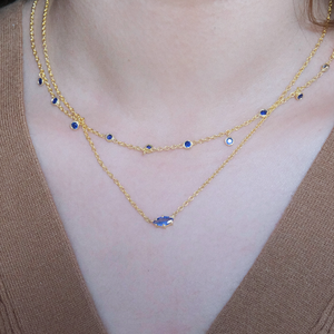 Sapphire Drop Necklace