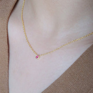 Ruby Solitaire Necklace