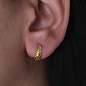 Twisted Huggie Earring