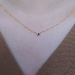 Sapphire Solitaire Necklace