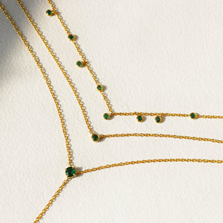 Emerald Solitaire Necklace