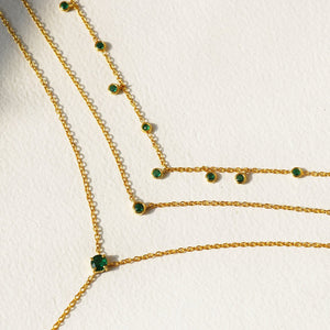 Emerald Solitaire Necklace